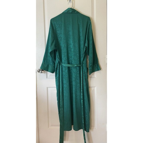 Vintage Victoria’s Secret Gold Label Emerald Green Robe Size Small - Picture 3 of 8